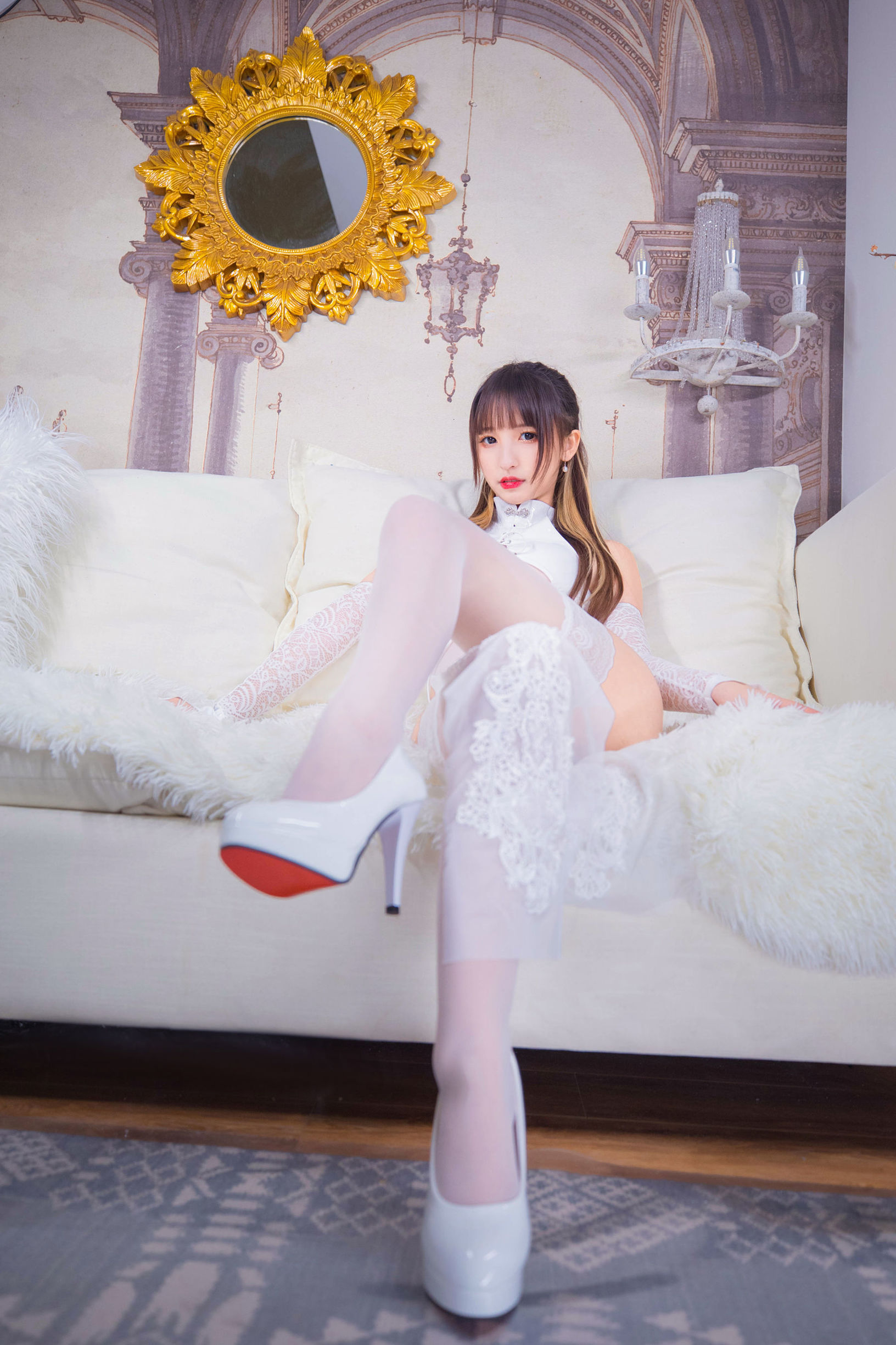 [网红COSER]萝莉神楽板真冬之風と月白旗袍插图6